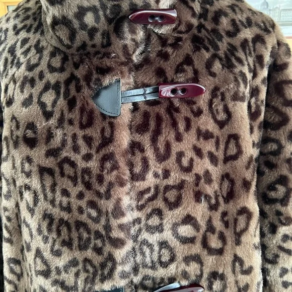 Vintage faux leopard full length coat - Picture 6 of 9
